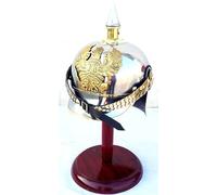 Vimal Nautical Silver & Golden Casque Pickelhaube allemand Casque de la Seconde Guerre mondiale