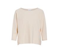 Vila Top en tricot Vimalu Noos Boatneck manches 3/4 Sandshell XL Femmes