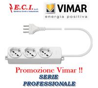Vimar 01290.CC.B Multiprise 3 universelle + câble blanc