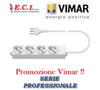 VIMAR 01292.CC.B Multiprise Universel 4 Emplacements + Câble Professionnel