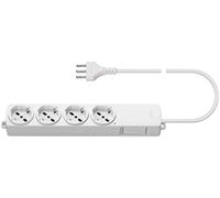 Vimar 01296.CC.B Multiprise 4 universelle + int. Blanc