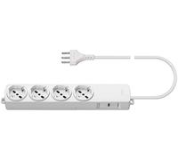 Vimar 01296.SPD.CC.B Multiprise avec limiteur de surtension SPD, 4 prises universelles, câble de 2 m