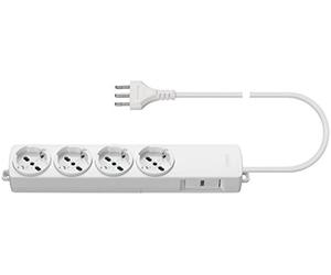 Vimar 01296.SPD.CC.B Multiprise avec limiteur de surtension SPD, 4 prises universelles, câble de 2 m