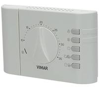 VIMAR 02900.1 Thermostat électronique pour Le Contrôle on/Off de la température Ambiante, Alimentation par Batteries AA LR6 1, 5 V (Non Livrées), Installation en Saillie