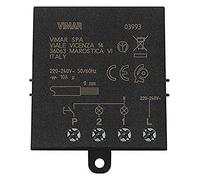 Vimar 03993 Module relais magnétique pour éclairage à impulsions séquentielles ON/OFF, 1 ingr bouton NO, 2 sorties séquentielles à relais NO 10 A 220-240 V ~ 50/60 Hz