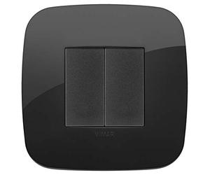 Vimar 0K03925.08 Arké Kit de commande sans fil et sans batterie, VIEW sans fil standard Bluetooth avec support, touches, plaque 2 m