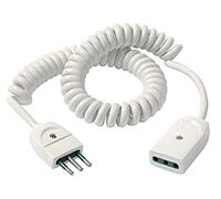 Vimar 0P 32347.B. Rallonge spirale extensible de 3 m. Câble électrique à ressort. Puissance débrochable maximale 1300 W