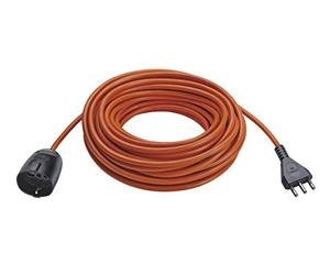 Vimar 0R32394 Rallonge électrique universelle avec câble de 20 m 3G1,5S17, grande fiche 2P+T 16 A 250 V ~ norme italienne type S17, prise avec protection enfants SICURY, idéal dans le jardin