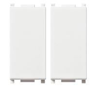 VIMAR 0T14041 PLANA Lot de 2 couvercles de trou Blanc brillant 2,23 x 4,9 x 2,05 cm