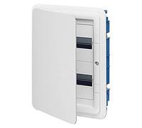 Vimar 0TV53124.B Armoire esthétique à encastrer IP40, 24 modules, porte blanche avec boîte encastrée pour murs en maçonnerie