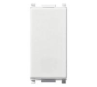 Vimar 14008 Poussoir 1P NO 10 A 250 V~, éclairable en disque, touche remplaçable, série Plana, blanc