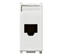 Vimar Prise RJ45 14339.6 Cat.6 Netsafe non blindée T568A/B 8 contacts bornes type 110 Plana blanc