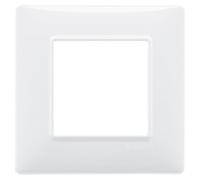 Vimar Plaque Plana 14642.01 2 modules en technopolymère blanc