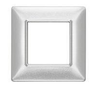 VIMAR 14642.81 Plaque, 2 modules, Argent brossé