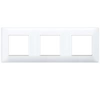Vimar 14644.01 Plana Plaque 6 modules (2+2+2 entraxe 71 mm), technopolymère, blanc