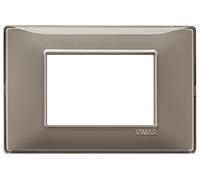 Vimar 14653.40 Plana Plaque 3 modules, technopolymère, Reflex cendre