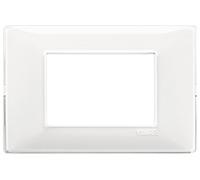 Vimar 14653.41 Plana Plaque 3 modules, technopolymère, Reflex neige