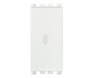 VIMAR 19104.B Déviateur axial 1P série Arké, 10 AX 250 V illuminable, bouton remplaçable, max 100 W pour lampes avec alimentation intégrée (IEC 60669-1:2017), blanc