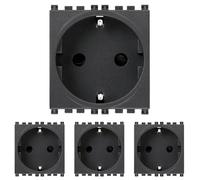 Vimar 19208.FX Prise SICURY 2P+T 16 A 250 V~ standard allemand (DE), bornes automatiques, 2 modules, série Arké, gris (Lot de 4)