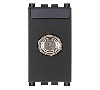 Vimar 19318 Prise coaxiale avec connecteur femelle type F, pour fréquences jusqu'à 2400 MHz, pour le raccordement des appareils utiliser le connecteur coaxial mâle type F, série Arké, gris