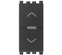 VIMAR 19594 Arké Commande connectée View sans Fil avec Sortie de Relais, pour volet Roulant avec lamelles orientables, contrôle à Distance, Double Technologie, Gris