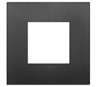 Vimar 19642.71 Arké Plaque Classic 2 modules, technopolymère, Noir