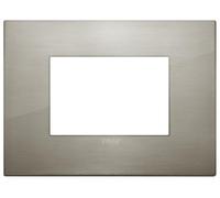 VIMAR 19653.08 Plaque Classic, 3 modules, Gris brossé