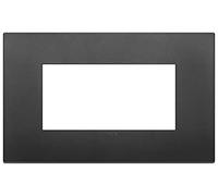 Vimar 19654.71 Arké Plaque Classic 4 modules, technopolymère, Noir