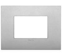 Vimar 19654.79 Arké Plaque Classic 3 modules, technopolymère, Silver Mat
