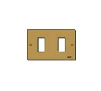 VIMAR 2 modules encliquetables plaque aluminium bronze