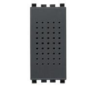 VIMAR 20370.SR Eikon Sonnerie/bourdonneur, fonction réglable en détachant et en tournant le couvercle de 180°, alimentation 12 V~ (SELV) 50-60 Hz, gris