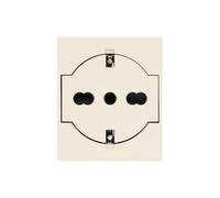 Vimar 30211.C Ligne Prise universelle murale standard italienne P40, SICURY, chanvre, 2 modules