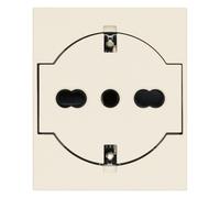 Vimar 30211.C Ligne Prise universelle murale standard italienne P40, SICURY, chanvre, 2 modules