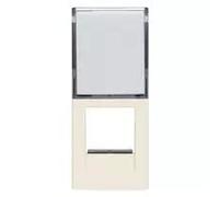 Vimar 30339.CC Ligne Adaptateur avec Porte Anti-poussière pour connecteurs Keystone, Chanvre