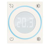 Vimar 30440.B - Thermostat Linea, avec sortie relais, rétroéclairage avec réglage, complémentaire, avec plaque de la série Linea, blanc, 2 modules