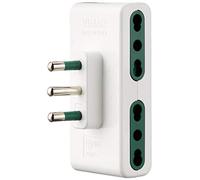 Vimar 4 prises 10/16 A, Blanc, adaptateur prise 16 A