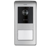 VIMAR 42920.P Plaque audiovidéo pour interphone vidéo mains libres couleur LCD 7", fonction ouvre-porte RFID, avec cadre de pluie, 1 bouton, installation murale