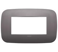 VIMAR Arke série - Cadre Round 4 modules Metal Nickel Noir