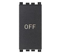 VIMAR Arke série - Poussoir 1 pôle No + contact fermé 10 A simbolo Off Gris