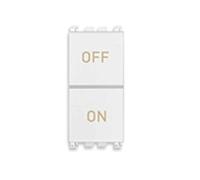 VIMAR Arke série - Poussoir double autonome non + contact fermé 10 A Blanc