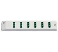 VIMAR FP00406.B Multiprise Mobile 2P+T 16 A 250 V ~ 6 Sorties Bprise sécurité Standard Italienne Type P17/11 Livré sans câble, Blanc