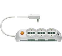 VIMAR FP00533.C.B Multiprise avec Interrupteur et limiteur de surtension 3 Prises universelles 6 Prises Blanc