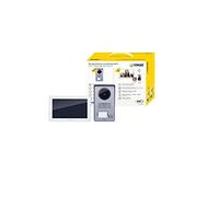 Vimar K40955 Kit portier-vidéo 1 famille pour pose en saillie avec: 1 portiers-vidéo mains libres LCD 7in avec écran tactile et connexion Wi-Fi, 1 platine de rue à 1 boutons, 1 alimentation
