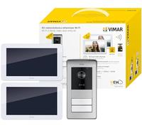 Vimar K42956 Kit portier-vidéo WiFi en saillie Contenant: 2 portiers-vidéo WiFi à écran Tactile LCD 7" Mains Libres, Platine Audio-vidéo, 2 alimentations 40103, Distributeur Bus à 4 Sorties