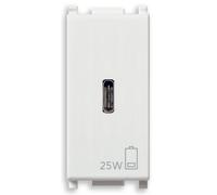 Vimar Plana Prise USB-C 1 module 25W blanc - 14292.C.25