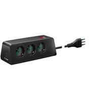 Vimar prise de bureau mobile 2P+E 10A 250V avec 3 USB noir - 00608.CC