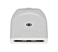 Vimar RI.00223B Prise mobile SICURY 2P+T 16 A 250 V, standard italien type P17/11, sortie câble axial, blanc