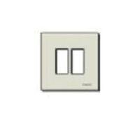 VIMAR série 8.000 - Plaque 2 module aluminium pression série 8000 or