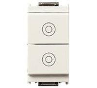 VIMAR série Idea - Double poussoir 1 pôle Contact ouvert 10 A Blanc