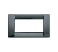 VIMAR série Idea - Plaque Classica 4 Module Métal Noir